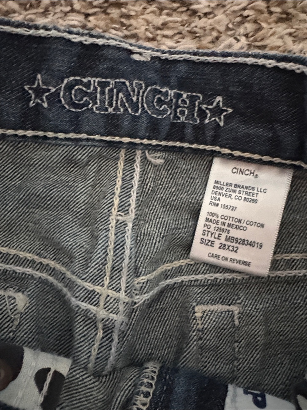 Cinch Men's Dark Blue boot cut Jeans - Picture 2 of 4